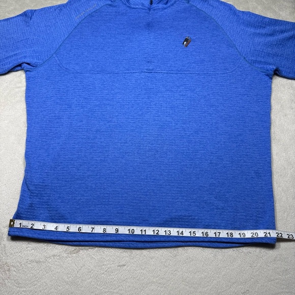 Peter Millar mens XL royal blue quarter zip golf pullover athletic travel wear - Picture 8 of 11